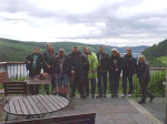 A mass of Moonshiners at the Lake Vyrnwy Hotel.